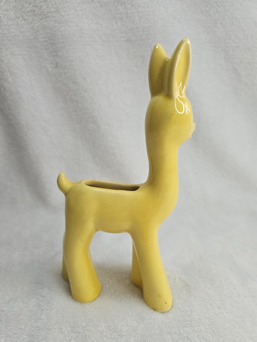 Vintage Yellow Shawnee Pottery Deer Succulent Planter Whimsy - Picture 4 of 7